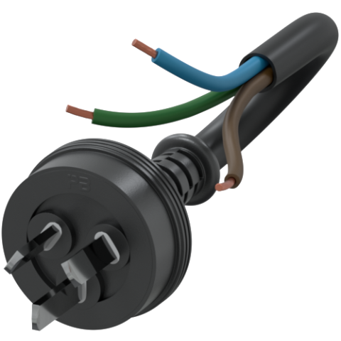 Power Plug to Bare End Cables