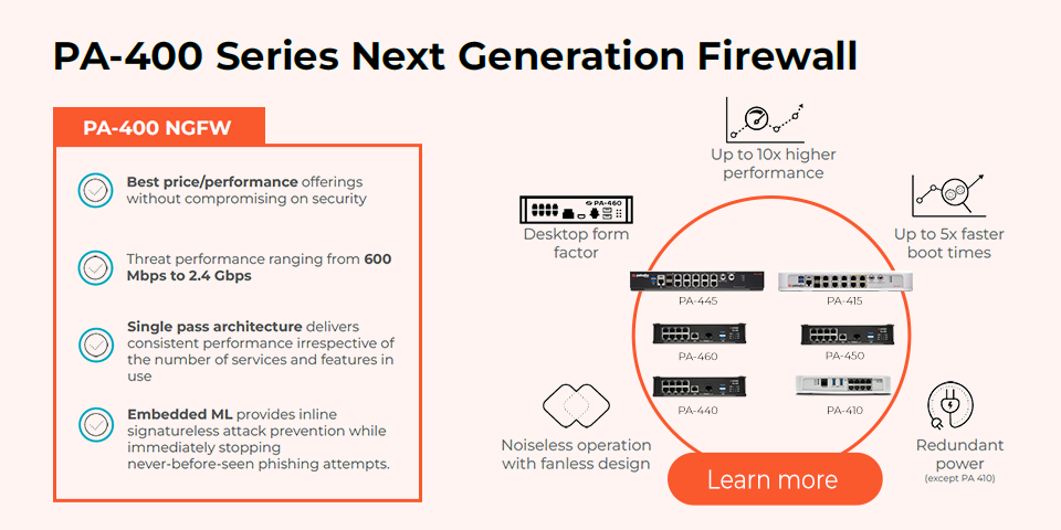 Palo Alto - PA-400 Series Next Gen Firewall