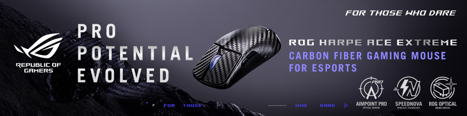 ROG Harpe Ace Extreme - Carbon Fiber Gaming Mouse for eSports