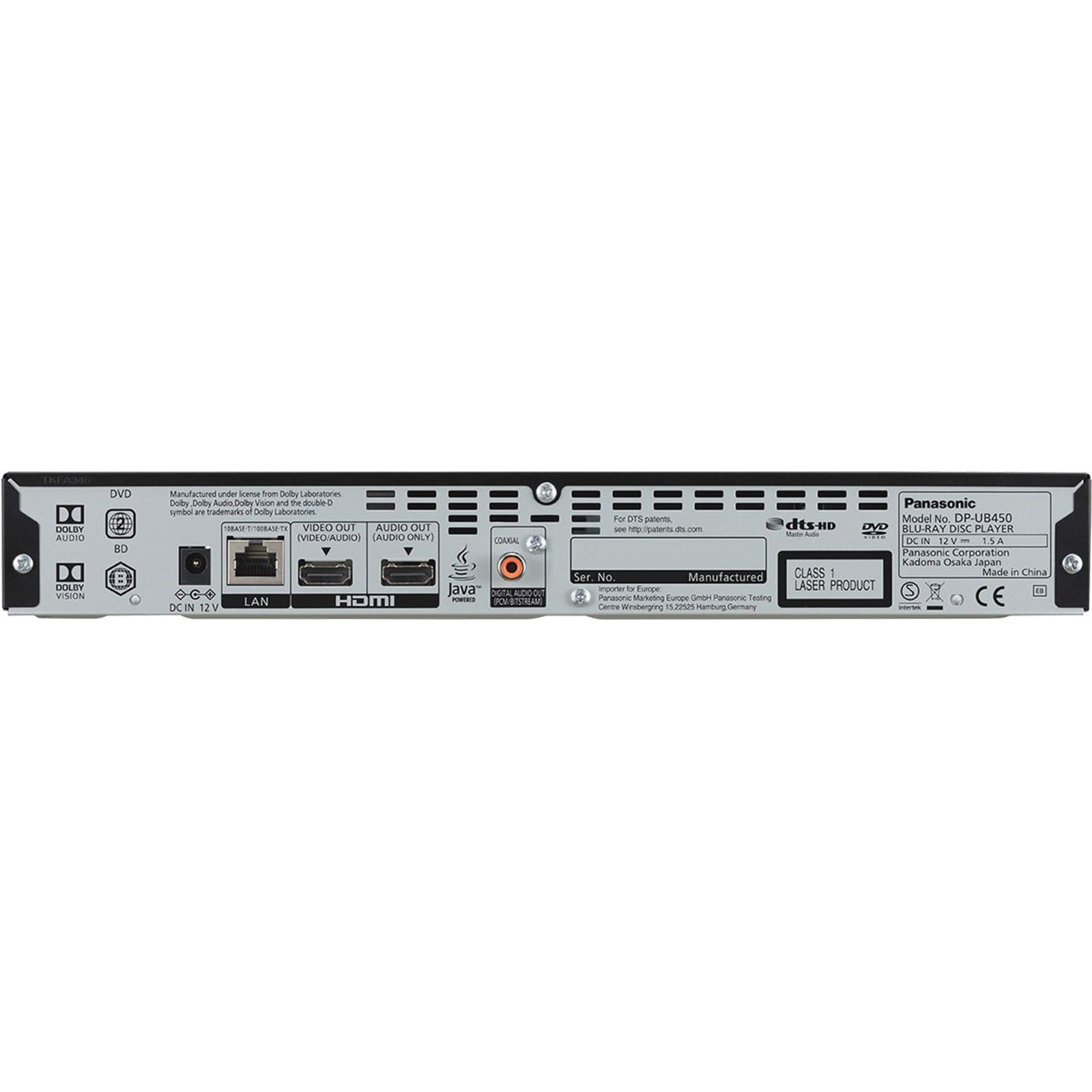 Buy the Panasonic DP-UB450GN-K 4K Ultra HD Blu-Ray Player with