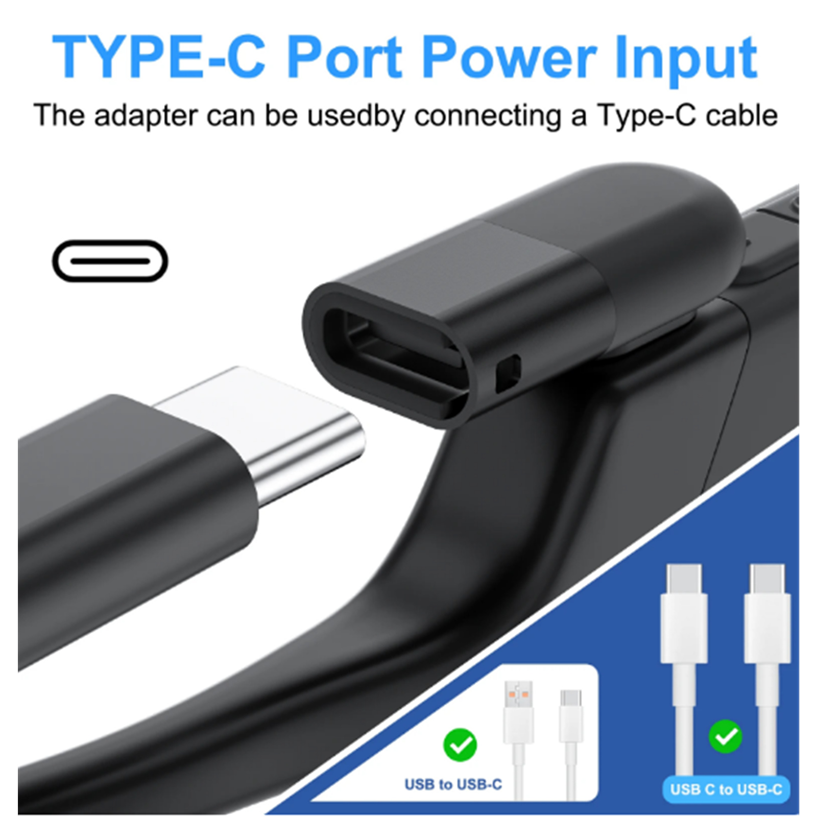 NEWZEROL 2 Pezzi di Adattatore di Ricarica USB C Femmina Compatibile per AfterShokz Aeropex/Shokz OpenRun Mini/OpenRun/OpenRun PRO/OpenComm, [con Cordino] Adattatore per AfterShokz/Shokz - Nero