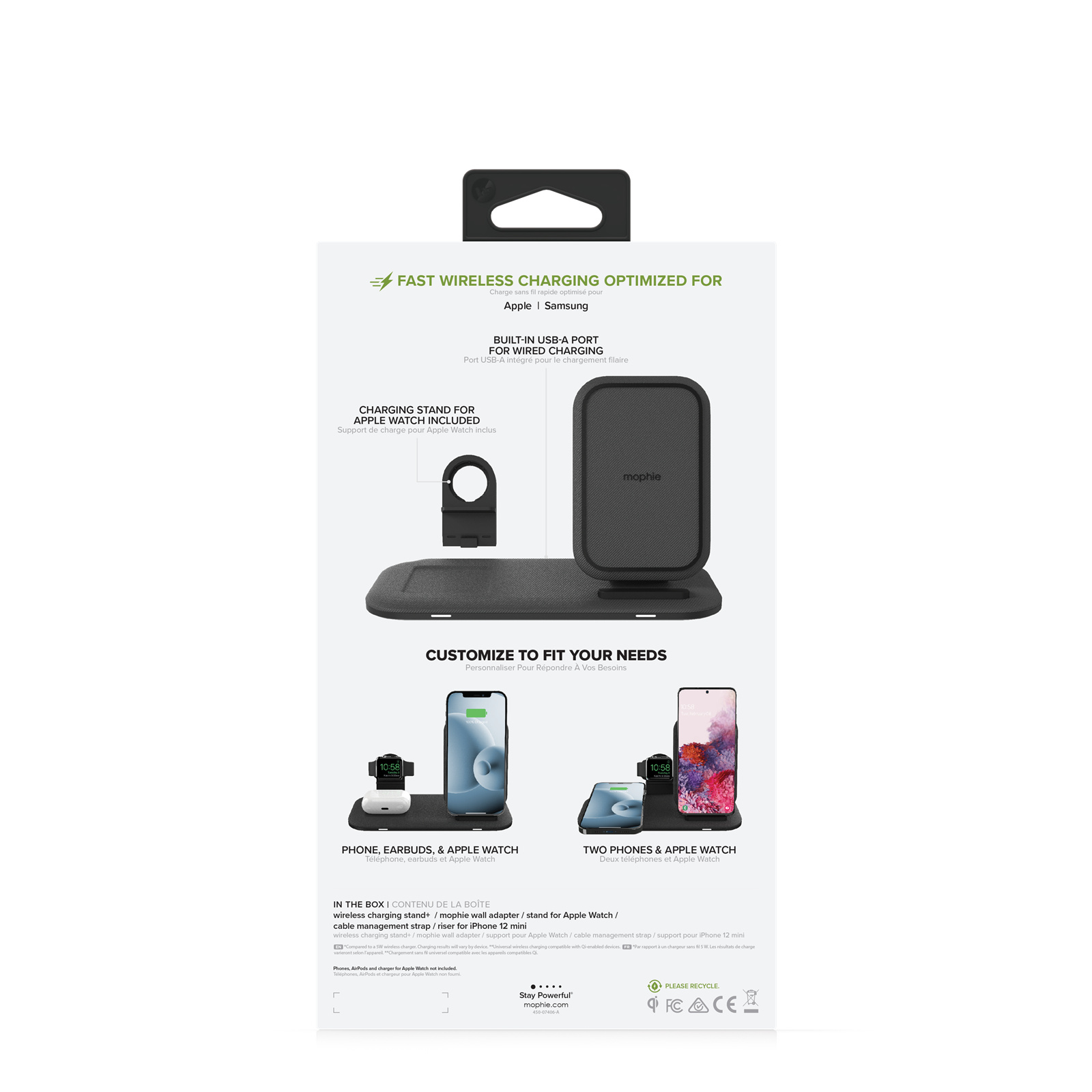 Buy the Mophie 15W Wireless Charging Stand - Black, Charge up to Three  Devices ( 401305844 ) online - /au