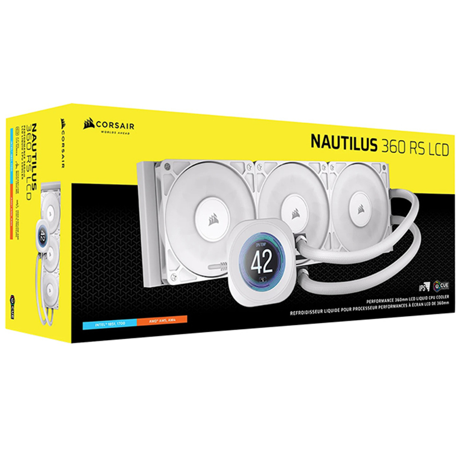 Buy the Corsair NAUTILUS 360 LCD WHITE 360mm AiO Water Cooler with