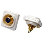AMDEX FP-RCASC-BL Blue RCA to Solder Connector  Gold Plated