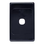 AMDEX Switch Plate ONLY. 1 Gang Wall Face Plate (Accepts Clipsal Style Mechs). Black