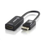 Alogic Premium DP-HDMI-ADP Adapter DisplayPort 1.2 Male to HDMI 1.4b Female 15cm - Black