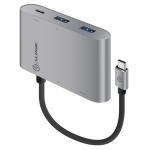 Alogic VPLUCCR2ACH-SGR  USB-C MultiPort Adapter with Card Reader/2 x USB3.0/USB-CwithPowerDelivery(60W) - VROVA Plus Series - Space Grey