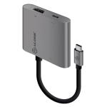 Alogic VPLUCHDACH-SGR  USB-C MultiPort Adapter with HDMI 4K/USB3.0/USB-C with Power Delivery (60W)-VROVA Plus Series - Space Grey