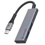 Bonelk Long-Life USB-C to 2 Port USB 3.0 Slim Hub - Space Grey