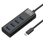 Cruxtec 4 Port USB Hub with USB-C Input --  Data Transfer Rate up to 5Gbps - Plug & Play