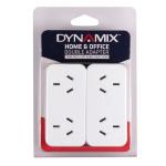 Dynamix A1LA1R horizontal Double Adaptor, A1L-Left Hand, A1R- Right Hand, twin pack version, unique space saving horizontal style, white colour.