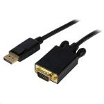 StarTech.com DP2VGAMM3B 1920x1080 - Active DisplayPort to VGA Cable - 1m (3ft) - Black DP 1.2 to VGA - Converter - Latching DP Connector - Monitor Cable