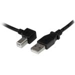 StarTech USBAB1ML 1M USB 2.0 A TO LEFT ANGLE B CABLE CORD LEFT ANGLE USB B CABLE - 1X USB A (M) 1X USB B (M) - BLACK