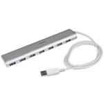 StarTech.com ST73007UA 7 Port Compact USB 3.0 Hub Aluminum Style USB 3 Hub Perfect forMacBook - Rugged Design - Includes Power Adapter - Lightweight USB3 Hub