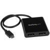 StarTech.com MSTCDP122DP 2-Port USB-C to DisplayPort MST Hub - 4K 30Hz - Dual Monitor Video Adapter - Windows & Thunderbolt 3 Compatible StarTech.com MSTCDP122DP 2-Port USB-C to DisplayPort MST Hub - 4K 30Hz - Dual Monitor Video Adapter - Windows & Thunderbolt 3 Compatible