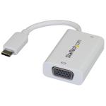 StarTech CDP2VGAUCPW USB-C to VGA Adapter - with Power Delivery (USB PD) - USB C Adapter - USB Type  C to VGA Projector Adapter
