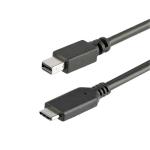 StarTech CDP2MDPMM1MB 1m / 3.3ft USB-C to Mini DisplayPort Cable - 4K 60Hz - Black - USB 3.1 Type C  to mDP Adapter