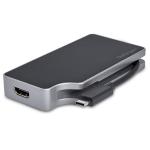 StarTech.com CDPVDHMDPDP USB C Multiport Video Adapter - 4K 60Hz UHD Portable 5-in-1 USB Type C to HDMI 2.0, Mini DisplayPort, VGA or DVI (1080p) - 95W PD Passthrough - Cable Management - Aluminum