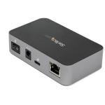 StarTech.com HB31C2A1CGS 3 Port USB C 3.1 Gen 2 Hub with Ethernet Adapter - 10Gbps USB Type C to 2x USB-A & 1x USB-C Ports - USB Hub w/ BC 1.2 Phone Fast Charging - Superspeed 10Gbps USB C Hub