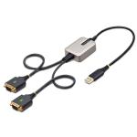 StarTech.com 2P1FFC-USB-SERIAL 2ft 2-Port USB to RS232 Serial Adapter