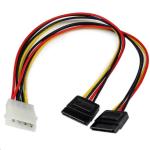 StarTech.com PYO2LP4SATA LP4 to SATA Power Splitter Cable - 30cm LP4 to 2x SATA - 12 inch