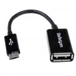 StarTech UUSBOTG 5in Micro USB to USB OTG Host Adapter - Micro USB Male to USB A Female On-The-GO  Host Cable Adapter