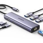 UGREEN USB-C 6-in-1 Hub - USB-C to Ethernet Adapter with 4K HDMI, 100W Power Delivery, 3 USB 3.0, Compatible with MacBook, iPad Pro, Dell, HP, Surface, Chromebook Mac Mini 2023.