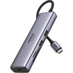 UGREEN UG-90568 HDMI 4K30HZ, 2 USB-A 3.0, SD&TF, RJ45 1G, Ethernet, PD100W, 7in1