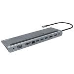 Unitek D1022A 11-in-1 USB-C Ethernet Hub and Docking Station. MST - Triple Displays - HDMI + VGA + DisplayPort Power Delivery 85W, SD and MicroSD Card Reader. Laptop and Mobile