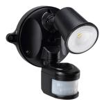 HOUSEWATCH 55-152 10W Single LED Spotlight with Motion Sensor. IP54. Passive IR. 9m (Side) & 12m (Front) Detection Range. Detection Angle 140 Degree. Includes Timing & Lux Adjustments, Screws. Black Colour