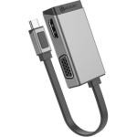 Alogic ULCVGHD-SGR ULCVGHD-SGR MagForce Duo Play 2-in-1 Adapter 1 x USB Type C - Male - 1 x HDMI Digital Audio/Video - Female, 1 x HD-15 VGA - Female - 4096 x 2160 Supported