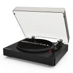 S-DIGITAL TT2091 Portable BoomBox 2 Speed Turntable with built in phono preamp and Bluetooth transmitter Belt-drive plastic platter with non-woven slip mat3-Speeds (33/45/78 RPM)