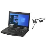 Panasonic Toughbook 55 Bundle with OpenComm Headset FHD Touch Intel i7-8665U 16GB 512GB SSD FZ-55 mk1 4G/LTE 14" Win10Pro 64bit 3yr warranty -  Dual Passthrough, Serial Port, VGA Port, Webcam, Backlit Keyboard, TPM2.0