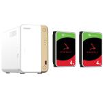 QNAP TS-262 2- Bay NAS with 2x 4TB NAS HDD Bundle