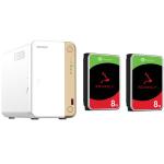 QNAP TS-262 2- Bay NAS with 2x 8TB NAS HDD Bundle