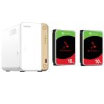QNAP TS-262 2- Bay NAS with 2x 10TB NAS HDD Bundle