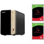 QNAP TS-264 2-Bay 8GB NAS With 2x 4TB NAS HDD Bundle