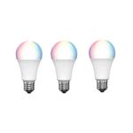 AM NewTechnologies WiFi LED RGB+CCT E27, 9W, Dimmable, Smart Light Bulb (3 Pack) Bio-Rhythm Lighting Via Tuya App Remote Control Enabled 180 degrees Beam Angle (2 Years Warranty)