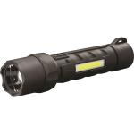 COAST LED High-power Polysteel Built Tough IP54 Pure Beam Torch. Crush & Drop-Proof, TwistFocus,Storm Proof, 800 Lumens, 260m Beam, Dual C.O.B Area Lights, 4x AAA Batteries Included.