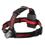COAST LED Headlamp Multi-Purpose with Fixed Beam & 175 Lumens. IP54 Water & Dust Resistant,56mBeam,Hardhat Compatible, Hinged Beam, Requires 3x AAA Batteries (Not Included).
