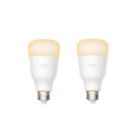 Yeelight 1S WiFi LED White Dimmable E27, (2 packs) Smart Light Bulb maximum luminous flux of 800lm , 8.5W , 2700K Remote Control Enabled