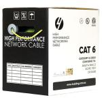 4Cabling Cat 6 UTP LAN Cable with Solid Conductors 305m/Reel Box YELLOW - Single Unit