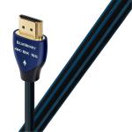 AUDIOQUEST HDM18BLUE100  Blueberry 1M HDMI        cable. Long grain copper. Resolution - 18Gbps -upto 8K-30 Metal layer noise dissipation. Jacket - black PVC - blue stripes.