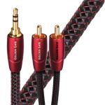 AUDIOQUEST GOLDG0.6MR  Golden Gate 0.6M 3.5mm- 2 RCA. Solid perf surface copper GoldPlated/coldwelded termination Foamed-Polyethylene dielectric Metal layer noise dissipation Jacket - red - black braid