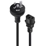 Alogic MF-3PC13-01 Power Cable 3 Pin Male Wall to IEC C13 Female 1m - Black