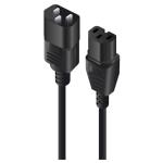 Alogic MF-C14C15-02 Power Extension Cable 2m IEC C14 to IEC C15 High Temperature - Male to Female - Black Compliant with AS/NZS3112