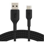 Belkin BoostCharge Braided USB-A to USB-C Cable - 15cm - Black
