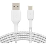 Belkin BoostCharge 1M USB-A  to USB- C  Braided  Cable - White
