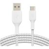 Belkin BoostCharge Braided USB-A to USB-C Cable - 2m - White Belkin BoostCharge Braided USB-A to USB-C Cable - 2m - White