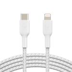 Belkin BoostCharge USB-C to  Lightning Braided  Cable 2M  - White
